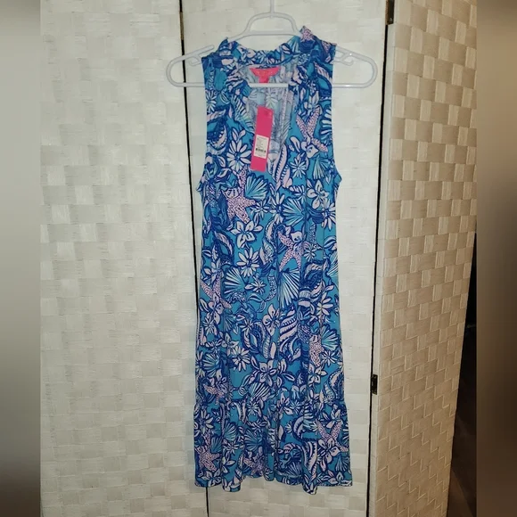 Lilly Pulitzer Size S Malone NWT Dress Amalfi Blue Sound The Sirens - Picture 2 of 4